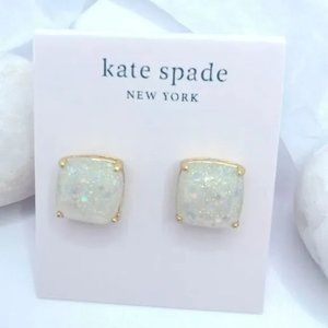 NEW Kate Spade Opal Glitter Square Stud Earrings